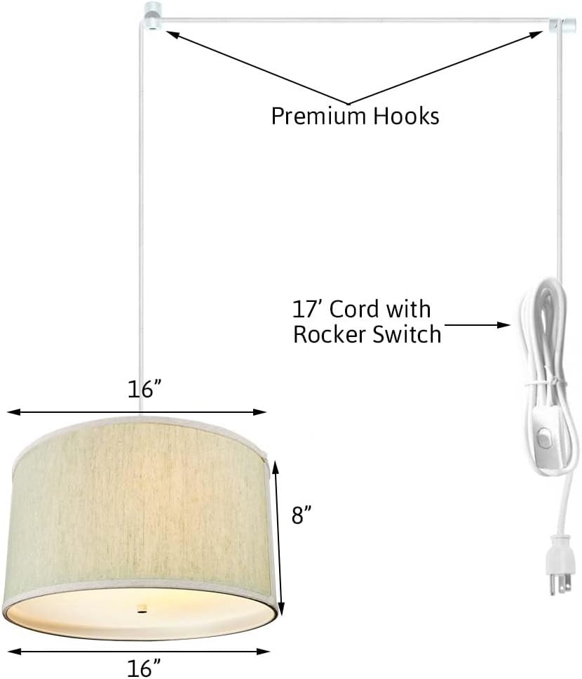 HomeConcept Oatmeal Plug-in Pendant Light