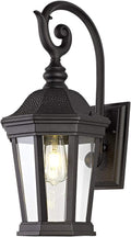 Black Clear Glass Outdoor Wall Lantern