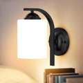 Matte Black Glass Farmhouse Wall Sconces