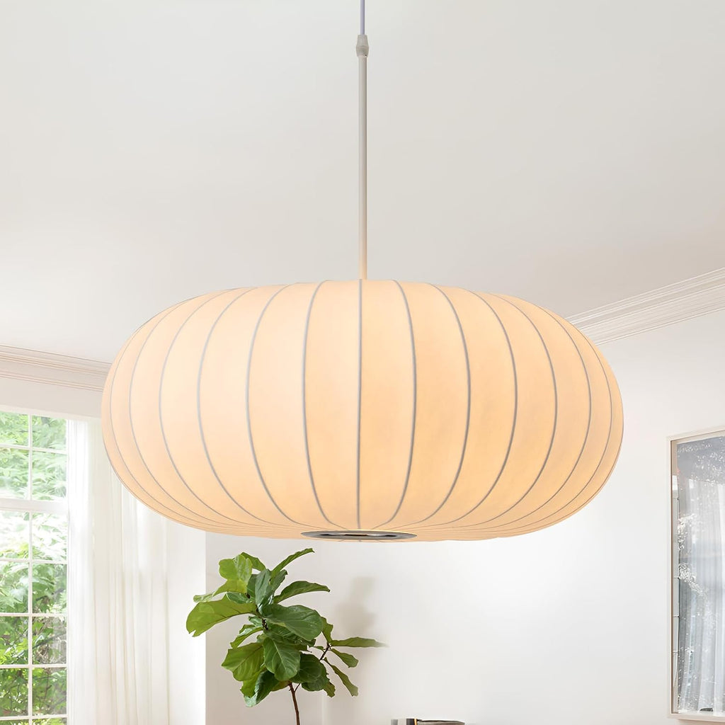 White Drum Lantern Chandelier