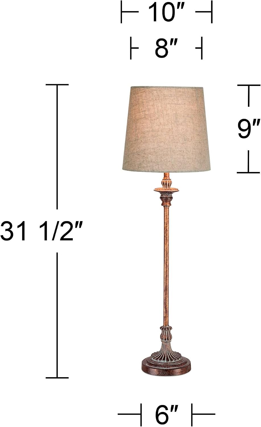 Regency Hill Rustic Linen Buffet Lamp