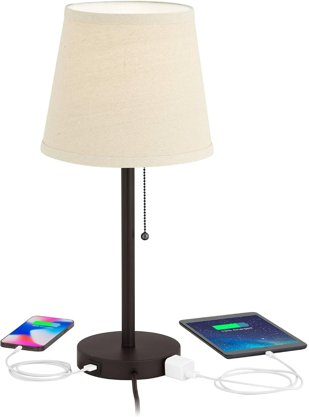 360 Lighting Bronze USB Table Lamps Set