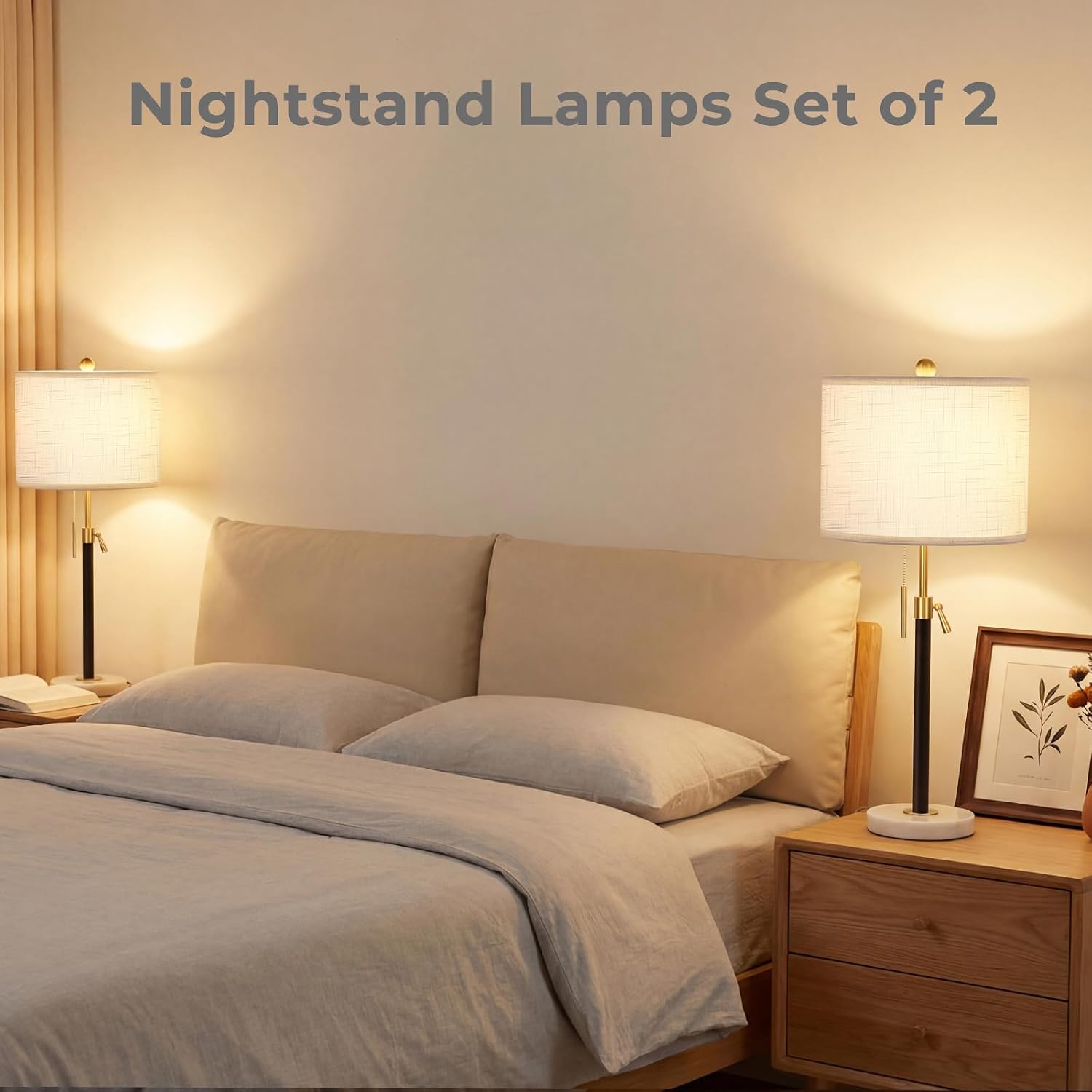 Adjustable Gold Table Lamps Set