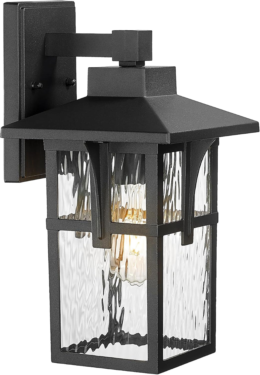 Water Ripple Glass Outdoor Wall Lantern