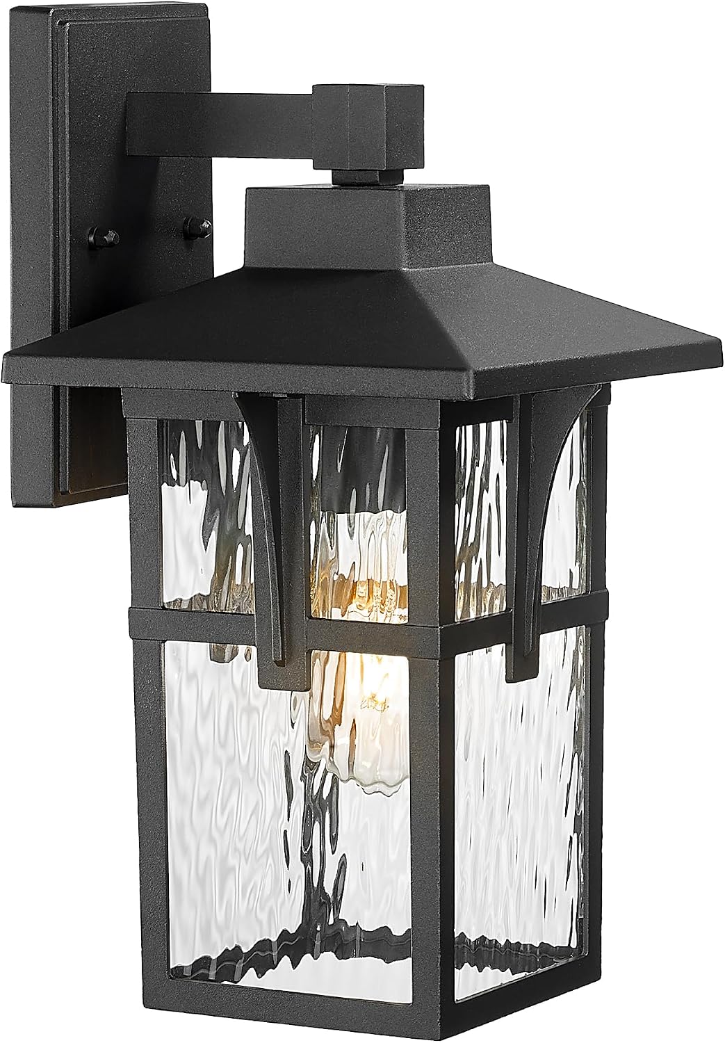 Water Ripple Glass Outdoor Wall Lantern