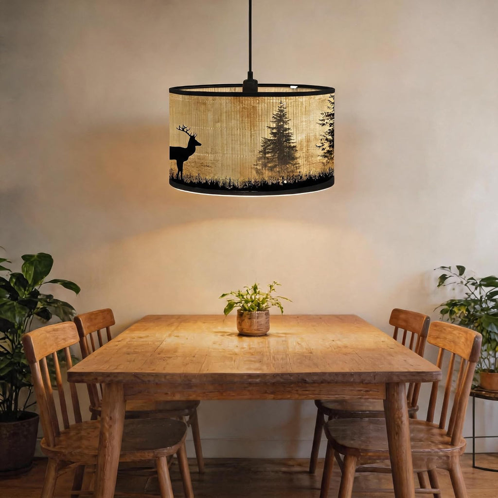 Bamboo Boho Plug-in Pendant Light