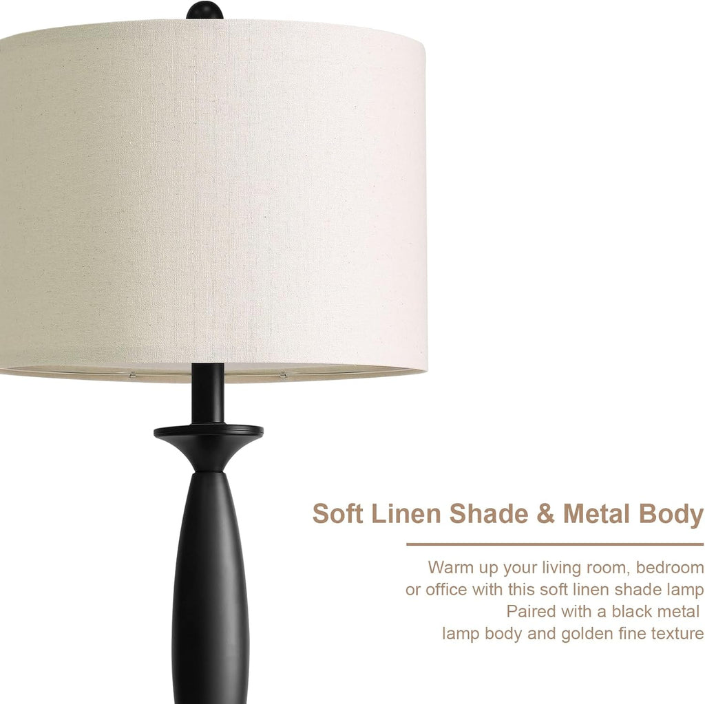 Black USB Table Lamps Set