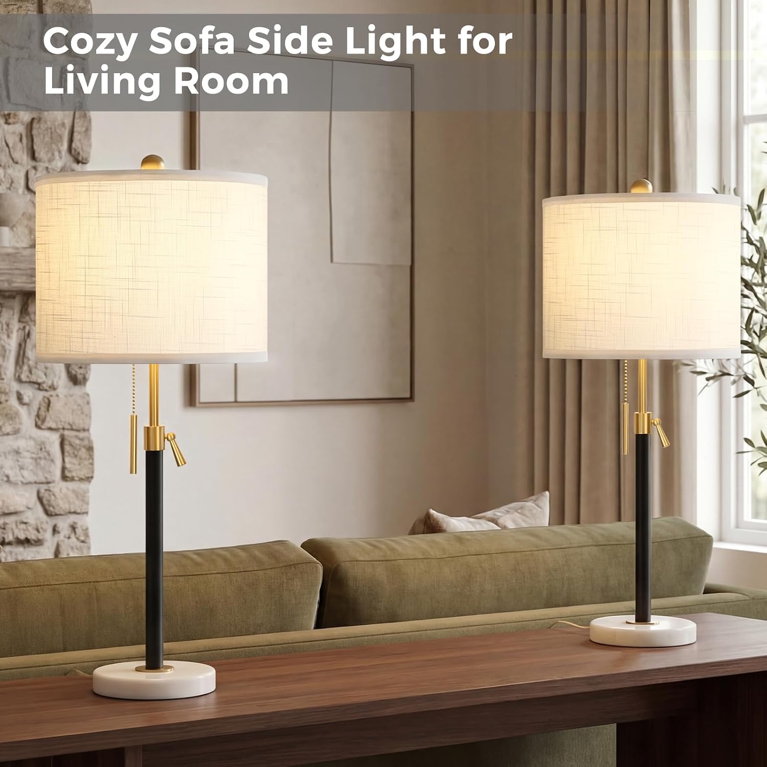 Adjustable Gold Table Lamps Set