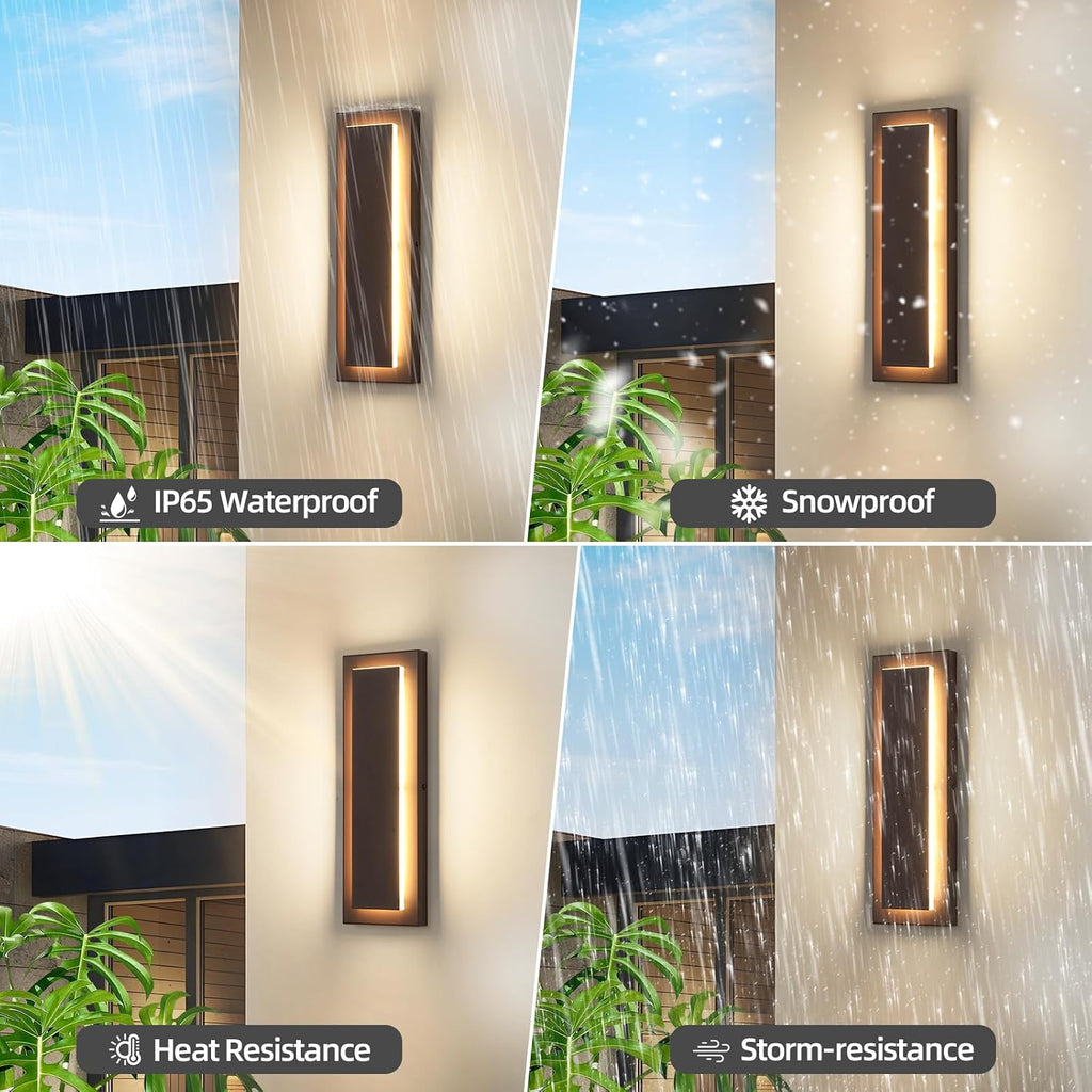 Brown Waterproof Outdoor Wall Sconce