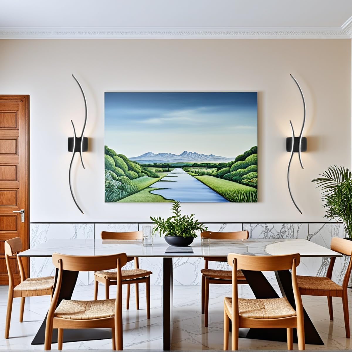 Modern Hardwired Dimmable Black Wall Sconces