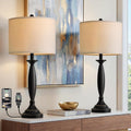 Black USB Table Lamps Set