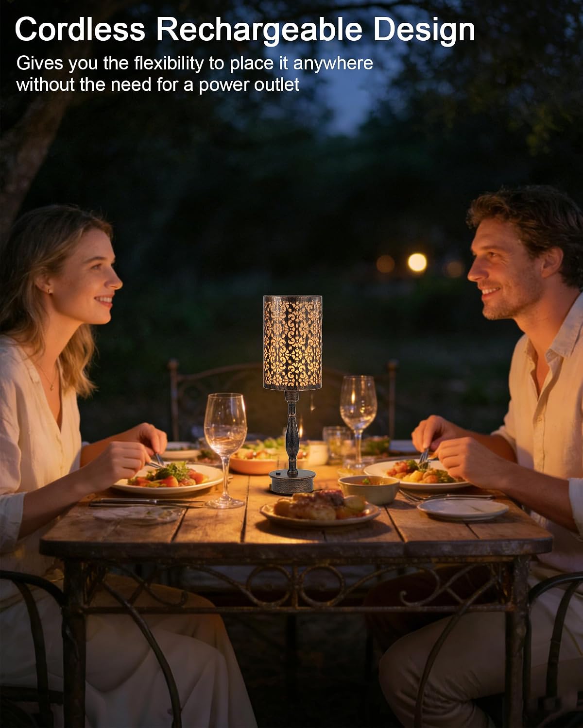 Bronze Cordless Touch Table Lamp