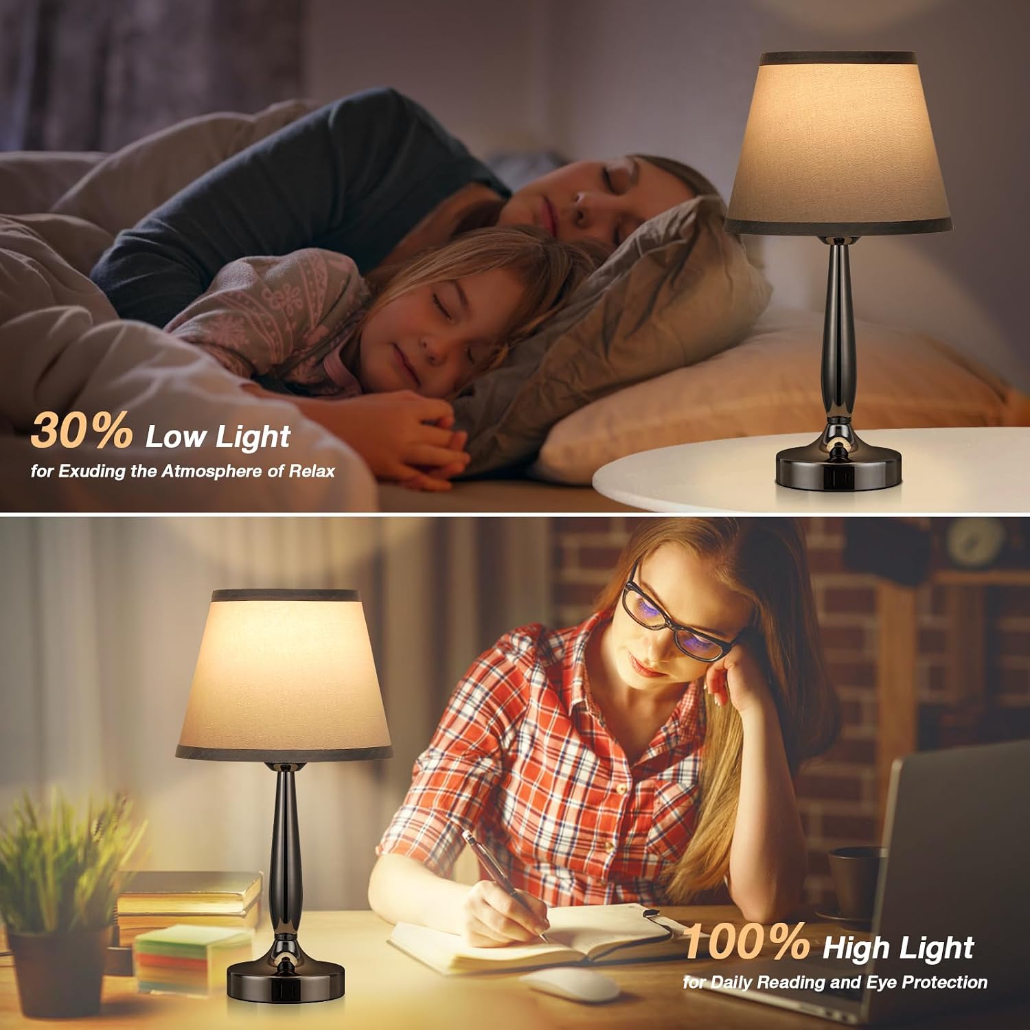 USB-C Touch Dimmable Table Lamp