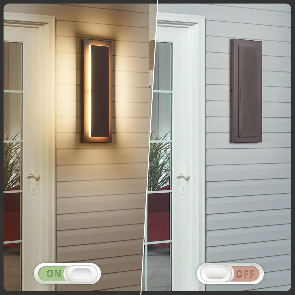 Brown Waterproof Outdoor Wall Sconce