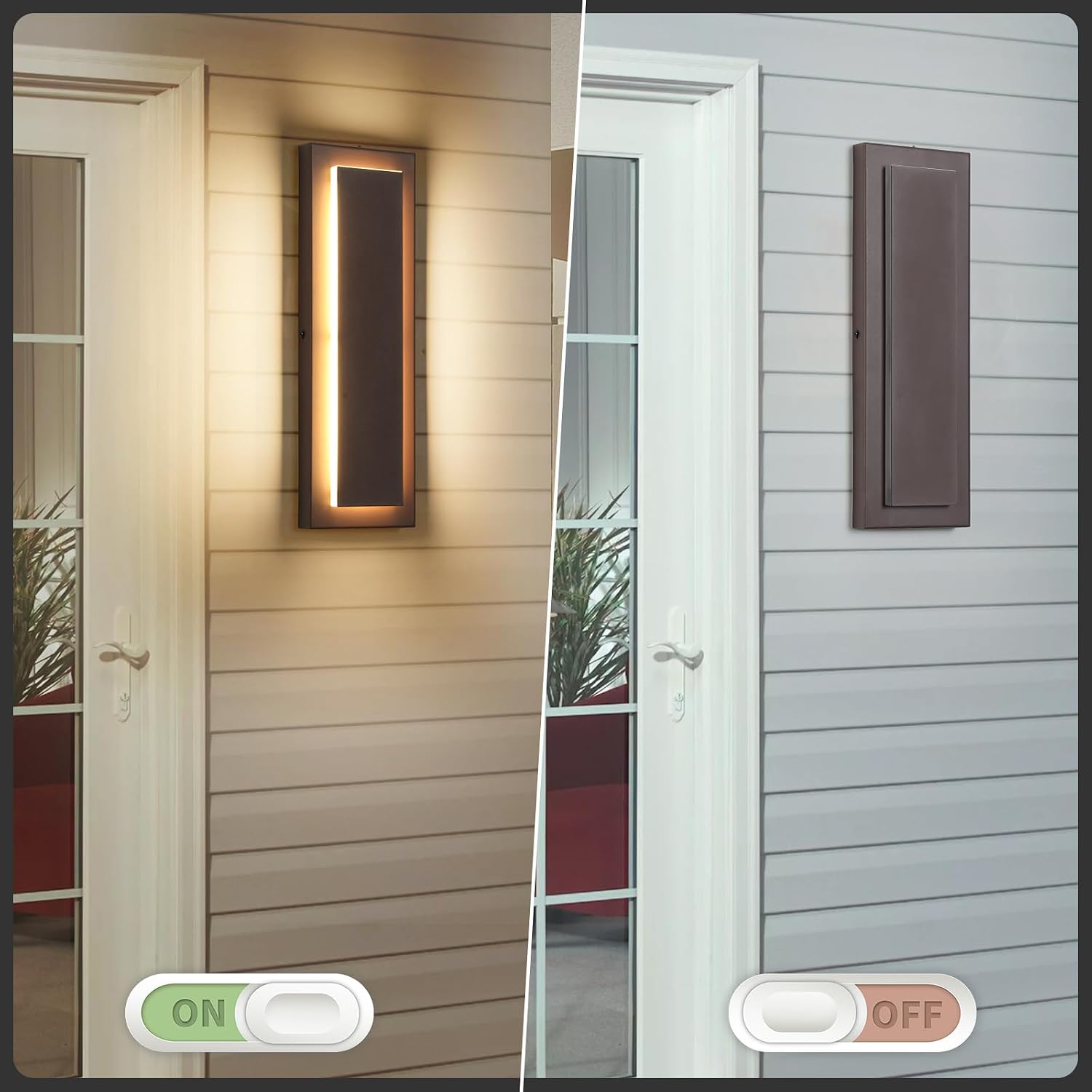 Brown Waterproof Outdoor Wall Sconce