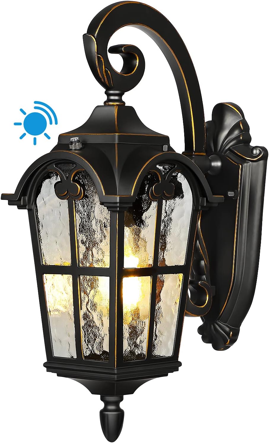 Black Dusk Dawn Wall Lantern