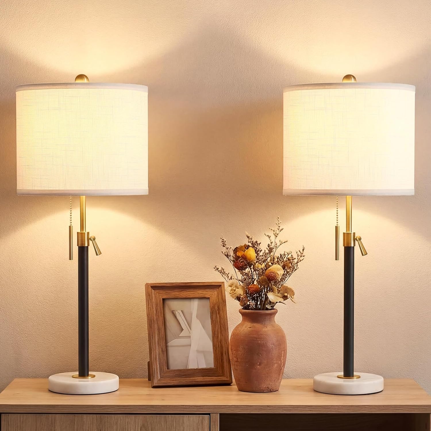 Adjustable Gold Table Lamps Set