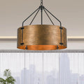 Copper Bronze Industrial Drum Chandelier