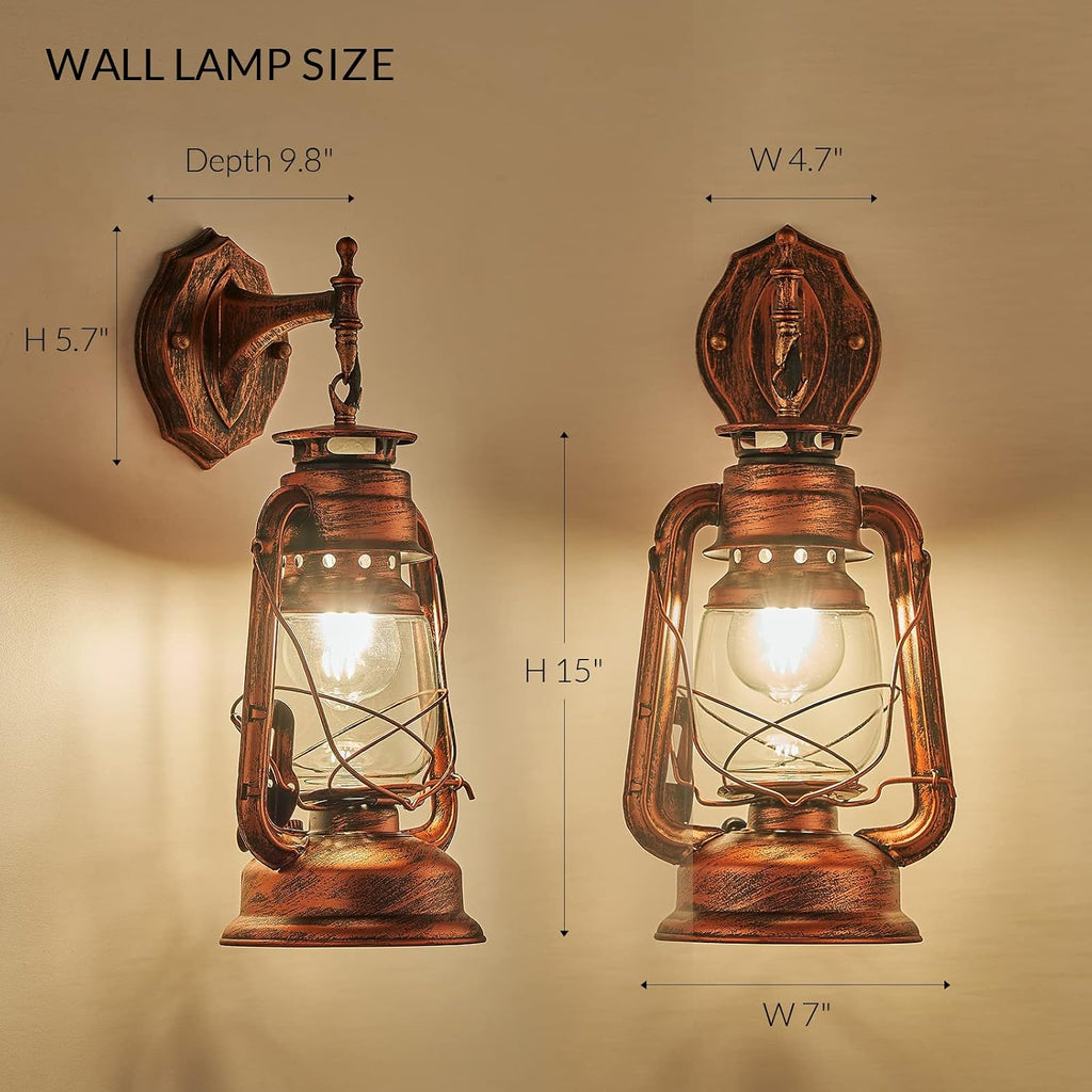 Rustic Glass Wall Sconce