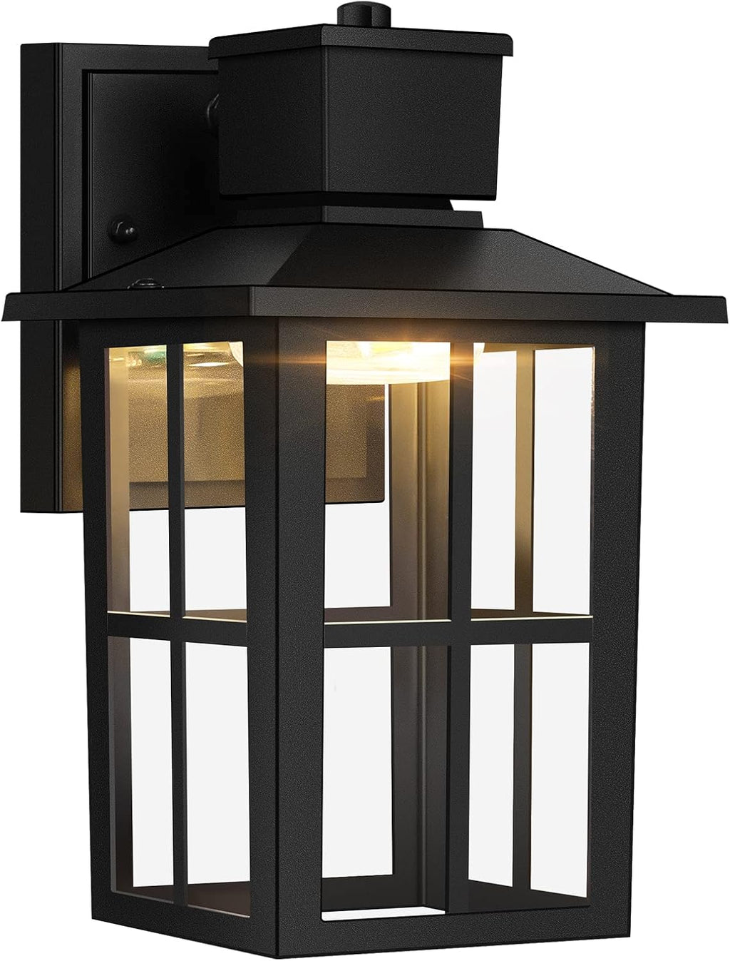 LED Black Outdoor Wall Lantern 1 Pack