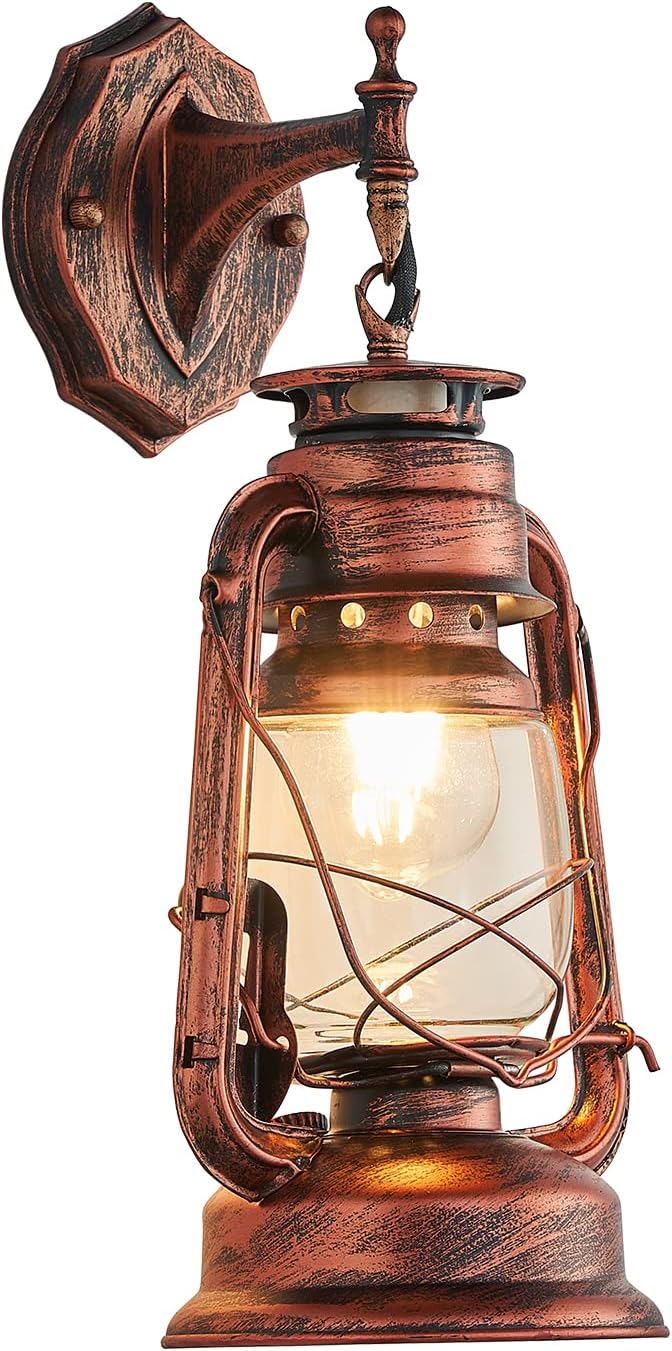 Rustic Glass Wall Sconce