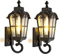 Black Dusk Sensor Outdoor Wall Lights 2 Pack
