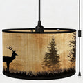 Bamboo Boho Plug-in Pendant Light