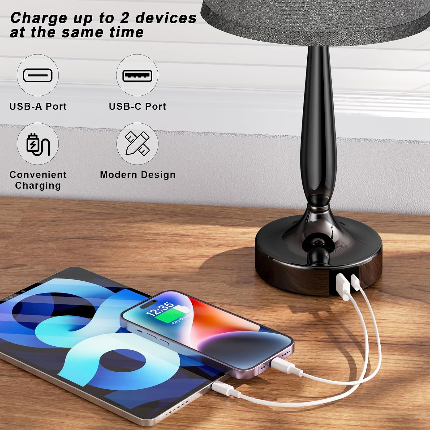 USB-C Touch Dimmable Table Lamp