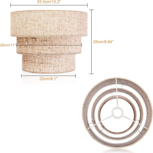 3-tier Linen Lamp Shade