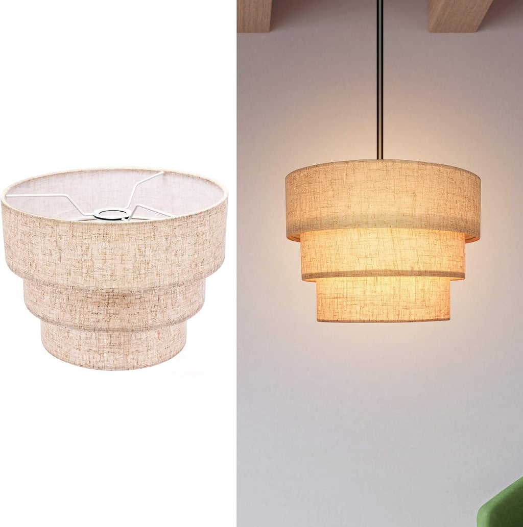 3-tier Linen Lamp Shade